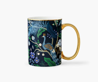 Porcelain Mug - Peacock - Porcelain Coffee Mug