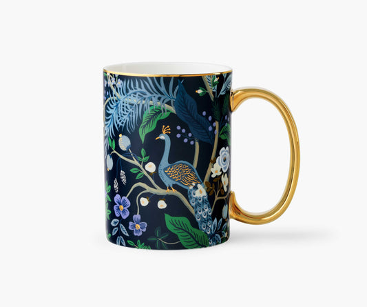 Porcelain Mug - Peacock - Porcelain Coffee Mug
