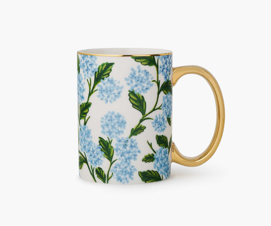 Porcelain Mug - Hydrangea - Porcelain Coffee Mug