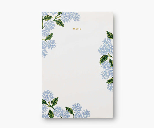 Large Memo Notepad - Hydrangea - Tear-Off Notepad