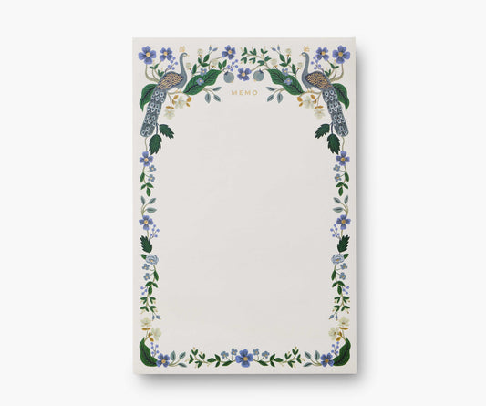 Large Memo Notepad - Peacock - Tear-Off Notepad