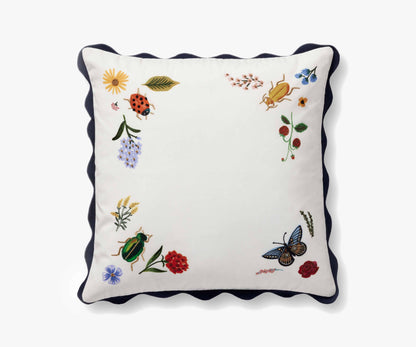 Curio Vignette Embroidered Pillow - White - Embroidered Throw Pillow