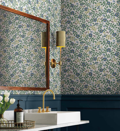 Primrose Peel & Stick Wallpaper - Blue & Cream