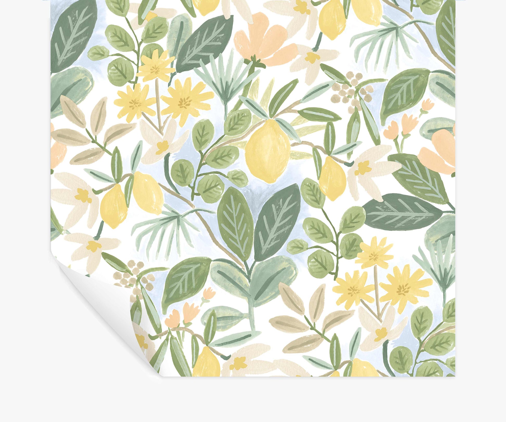 Amalfi Peel & Stick Wallpaper - Blush & Green - Peel and Stick Wallpaper