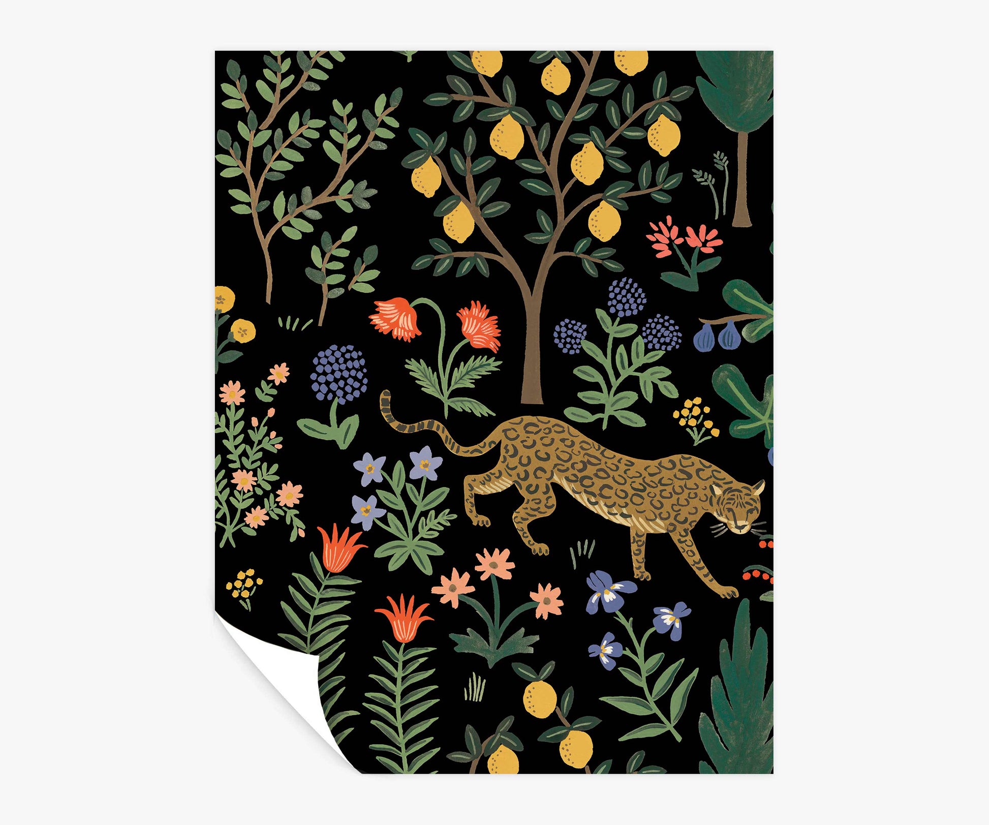 Menagerie Peel & Stick Wallpaper Sample - Black - Peel and Stick Wallpaper