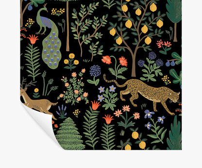 Menagerie Peel & Stick Wallpaper - Black - Peel and Stick Wallpaper