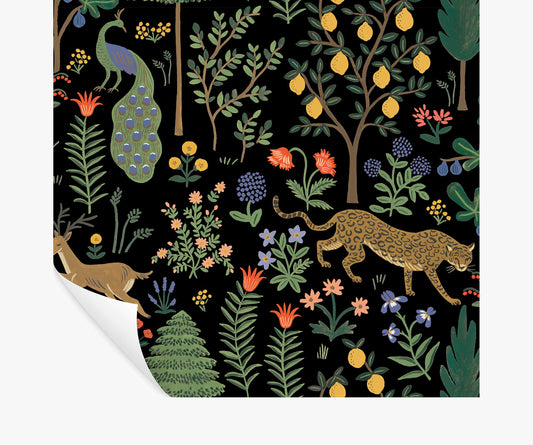 Menagerie Peel & Stick Wallpaper - Black - Peel and Stick Wallpaper