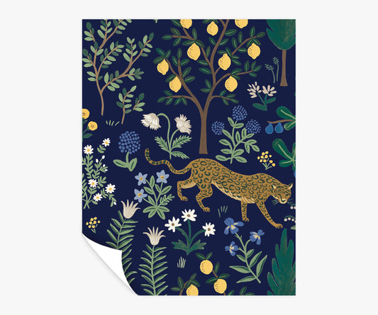 Menagerie Peel & Stick Wallpaper Sample - Navy - Peel and Stick Wallpaper