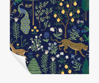 Menagerie Peel & Stick Wallpaper - Navy - Peel and Stick Wallpaper