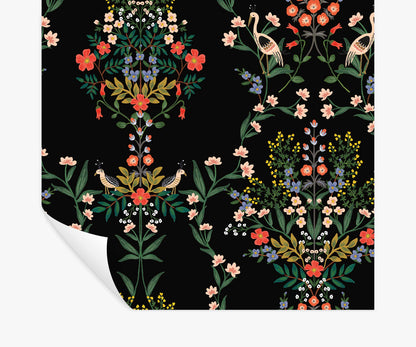 Luxembourg Peel & Stick Wallpaper - Black Multi - Peel and Stick Wallpaper