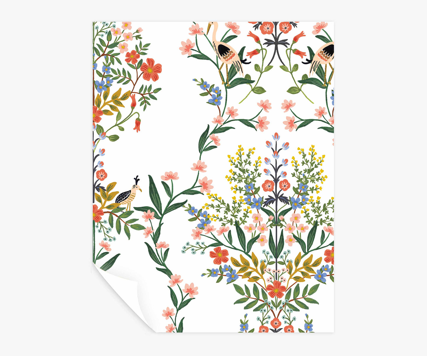 Luxembourg Peel & Stick Wallpaper Sample - White Multi - Peel and Stick Wallpaper