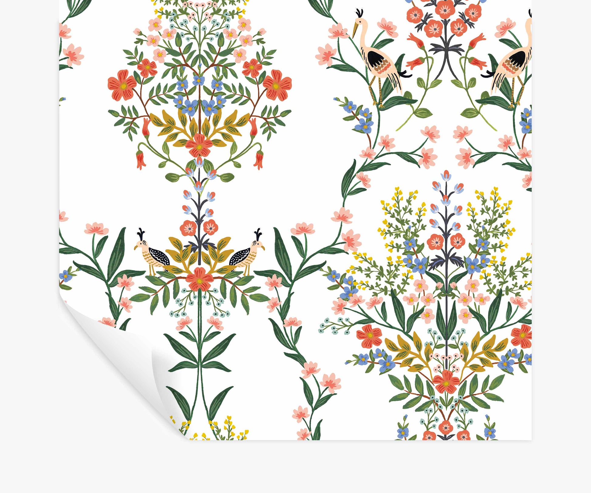 Luxembourg Peel & Stick Wallpaper - White Multi - Peel and Stick Wallpaper