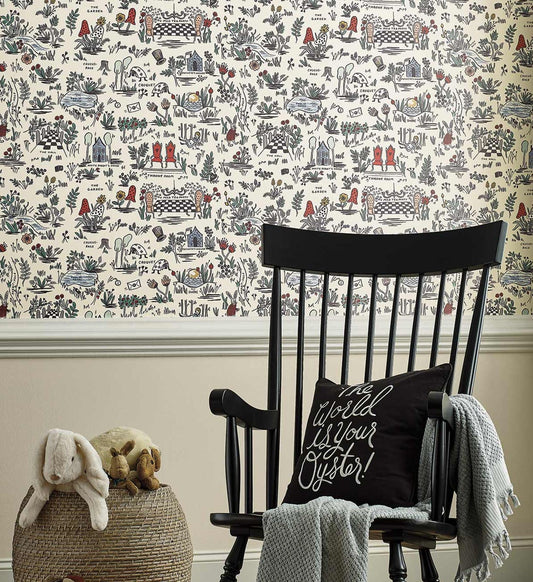 Wonderland Peel & Stick Wallpaper - Cream