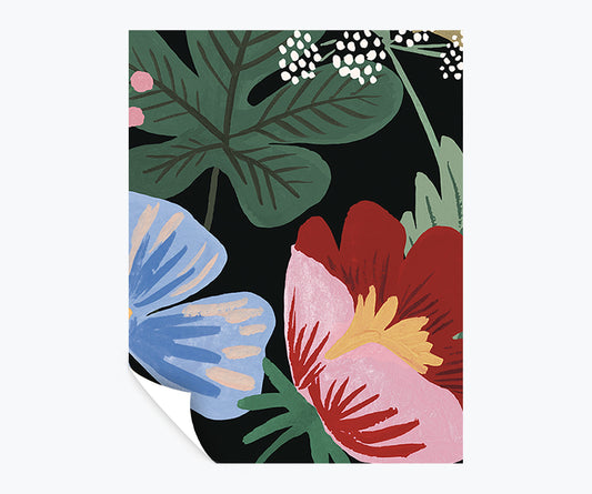 Strawberry Fields Peel & Stick Mural Sample - Black - Peel and Stick Wall Mural