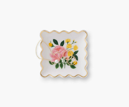 Porcelain Ring Dish - Roses