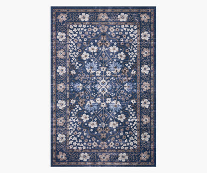 Palais Meadow Printed Rug - Navy - Premium Design Accessory