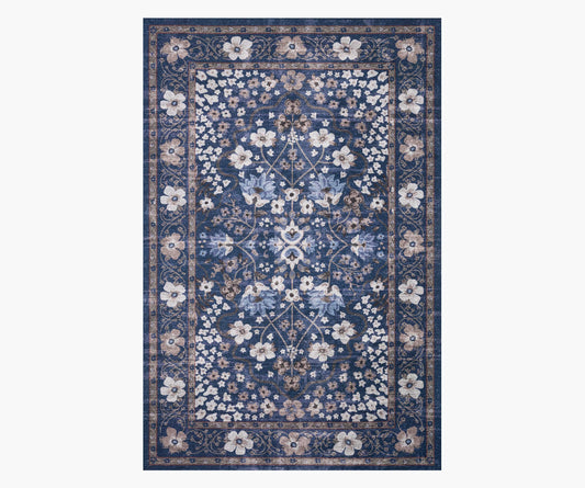 Palais Meadow Printed Rug - Navy - Premium Design Accessory