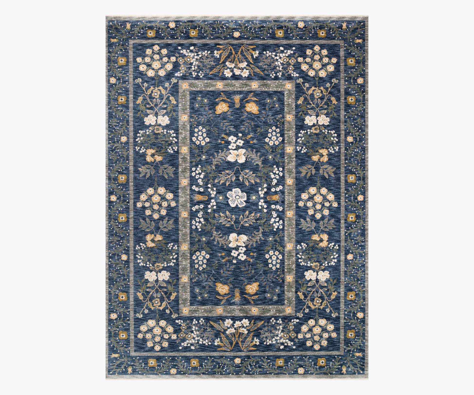 Kismet Arabesque Power Loomed Rug - Navy - Premium Design Accessory