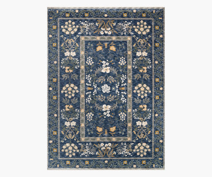 Kismet Arabesque Power Loomed Rug - Navy - Premium Design Accessory