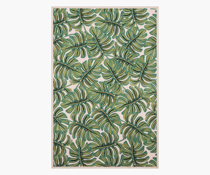 Veranda Monstera Indoor/Outdoor Rug - Cream - Premium Design Accessory