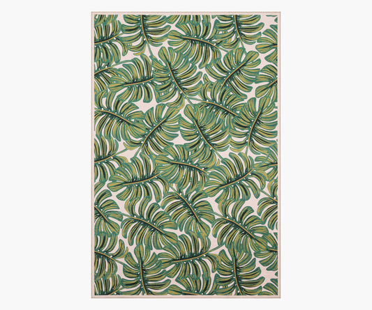 Veranda Monstera Indoor/Outdoor Rug - Cream - Premium Design Accessory