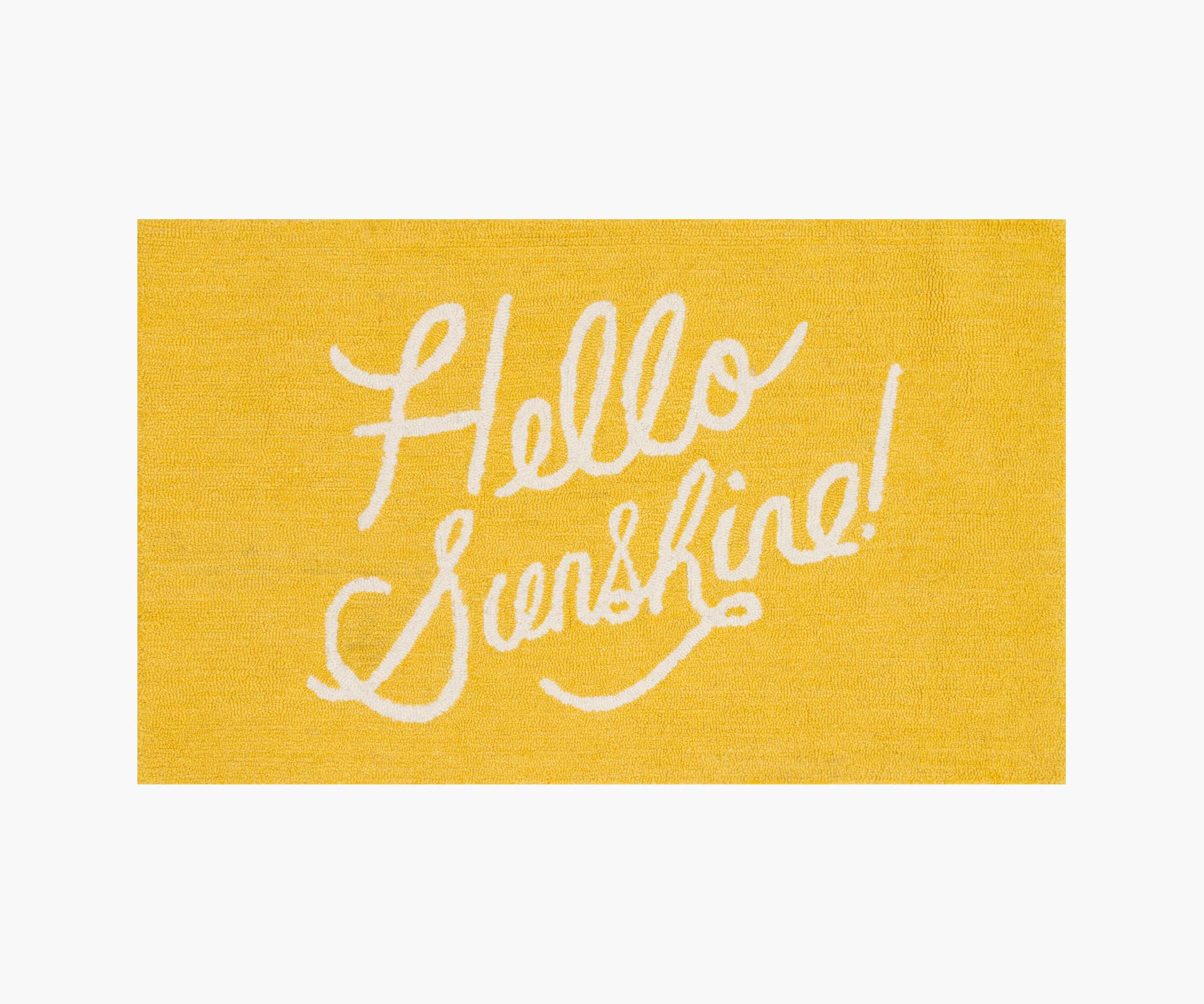 Minnie Hello Sunshine Wool-Hooked Rug - Yellow - Premium Design Accessory