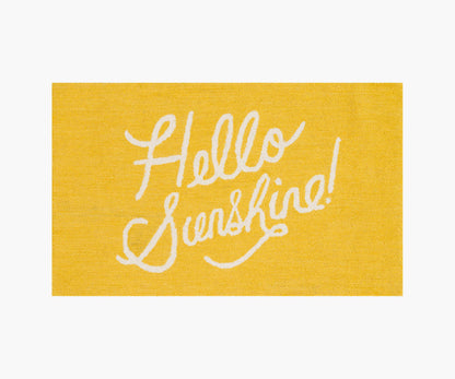 Minnie Hello Sunshine Wool-Hooked Rug - Yellow - Premium Design Accessory
