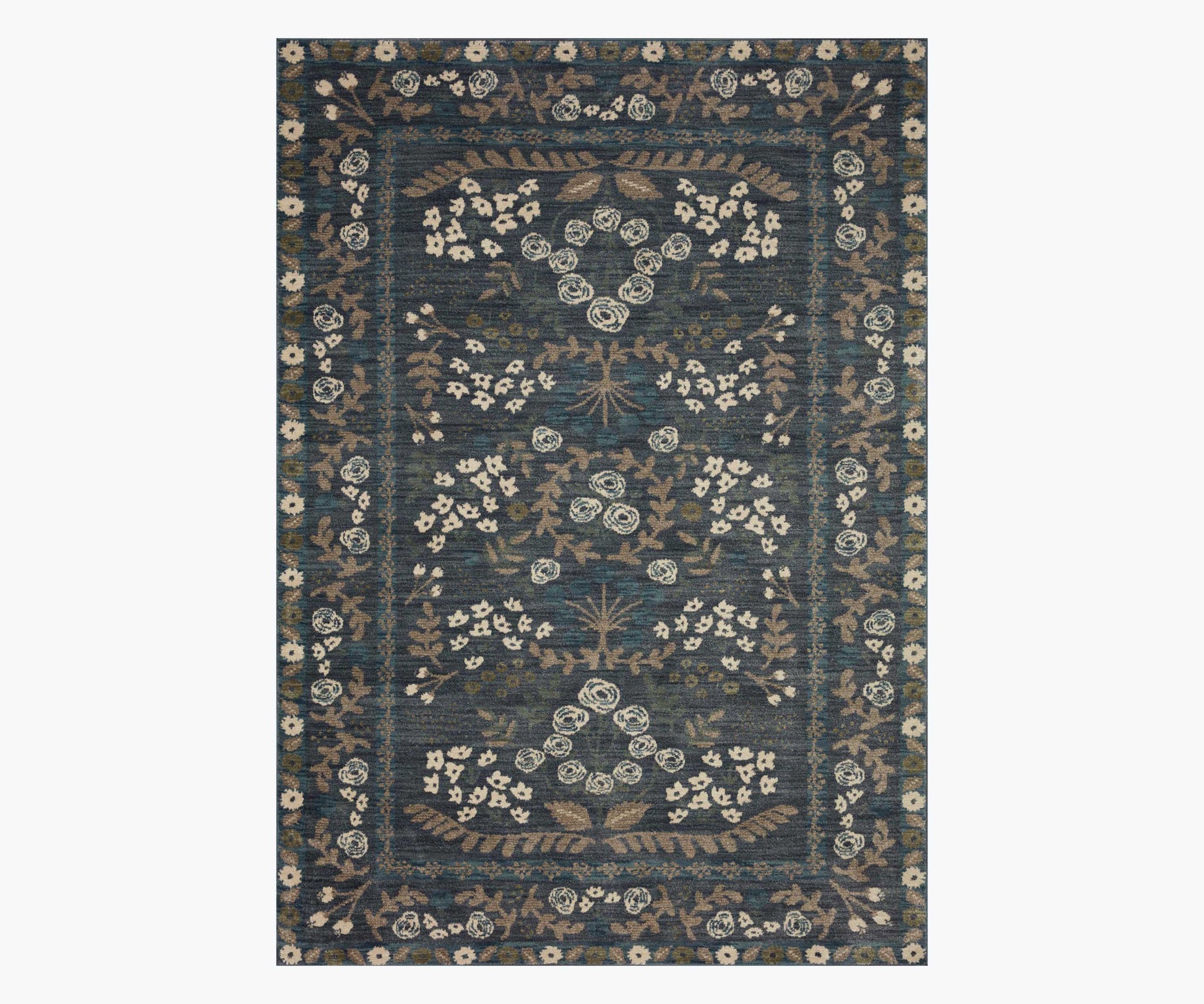 Fiore Florence Power Loomed Rug -  Navy & Grey - Premium Design Accessory