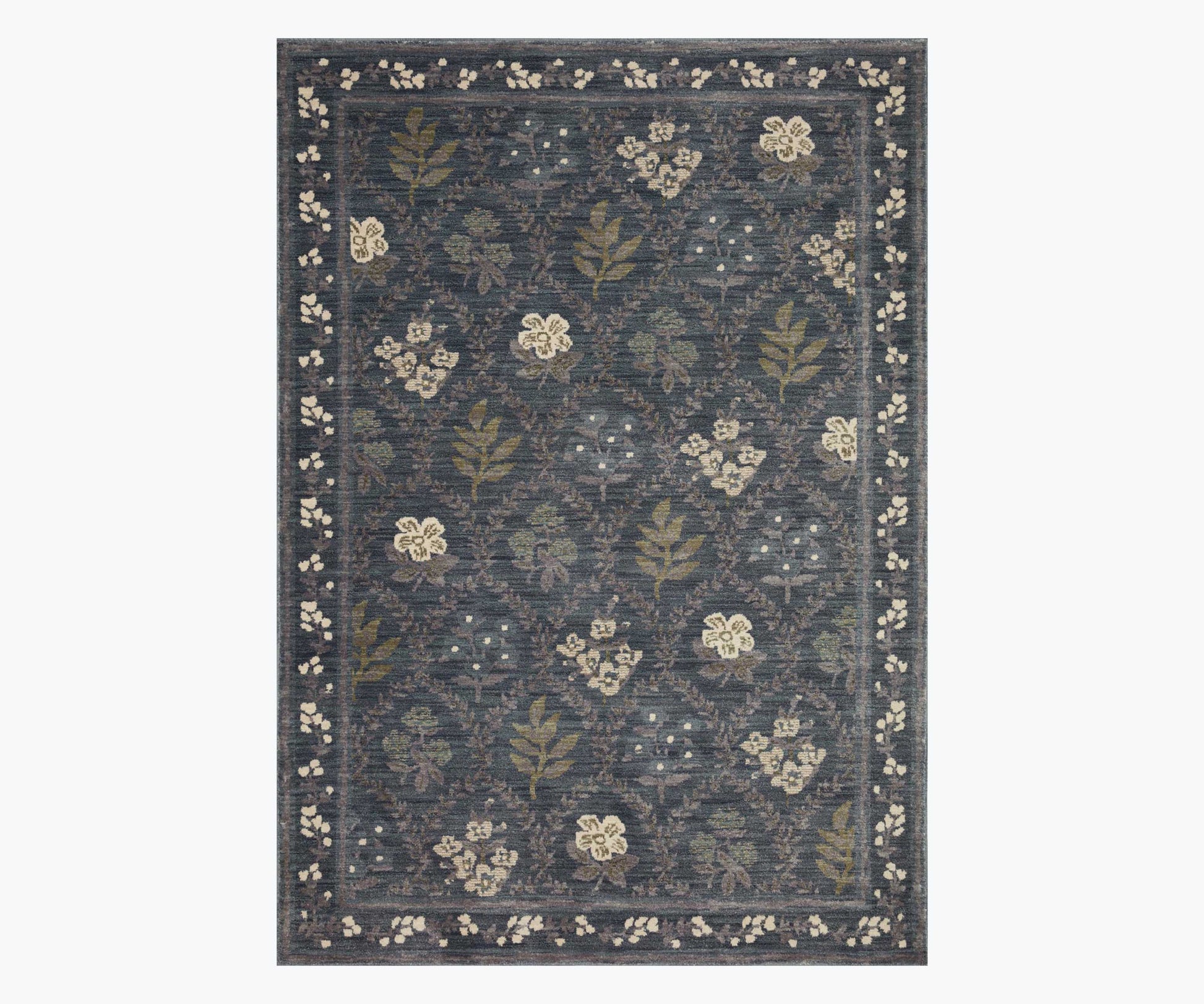 Fiore Hawthorne Power Loomed Rug - Navy - Premium Design Accessory