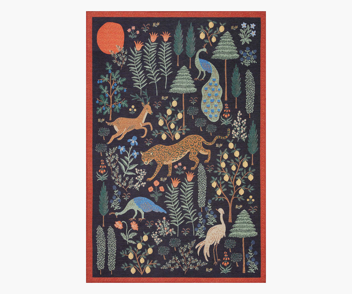 Menagerie Les Fauves Printed Rug - Black - Premium Design Accessory