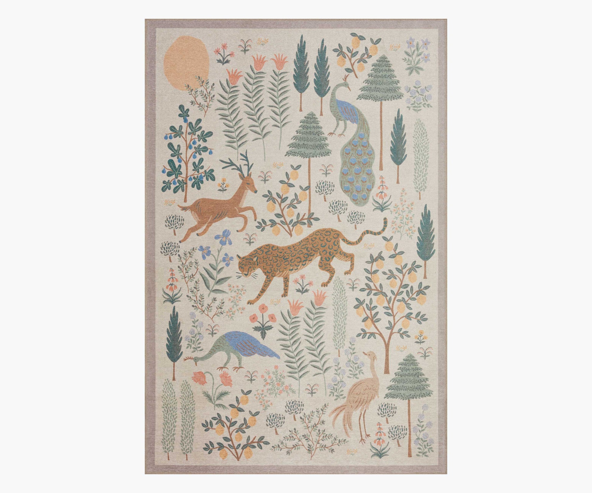 Menagerie Les Fauves Printed Rug - Cream - Premium Design Accessory