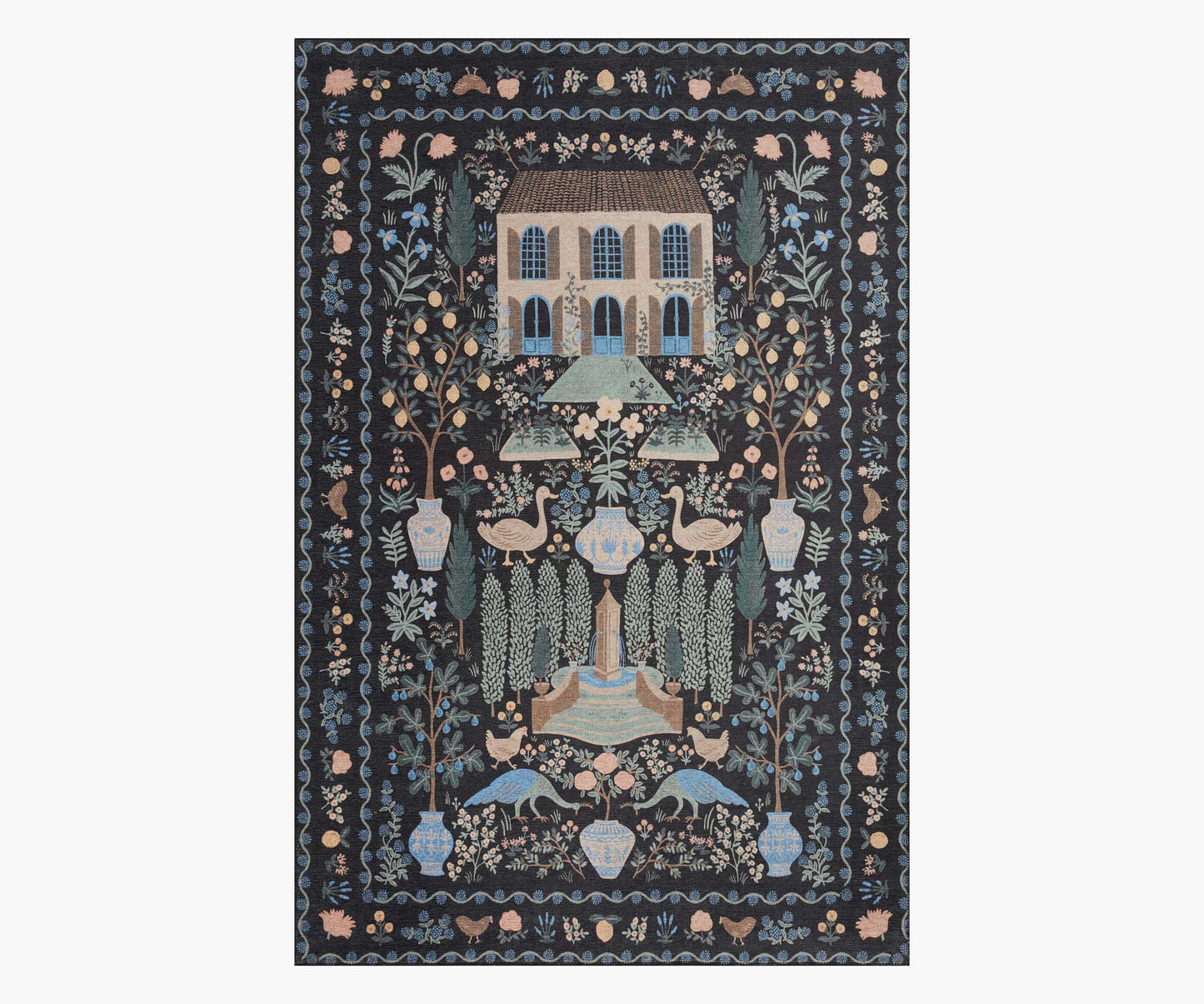 Menagerie Camont Printed Rug - Black - Premium Design Accessory