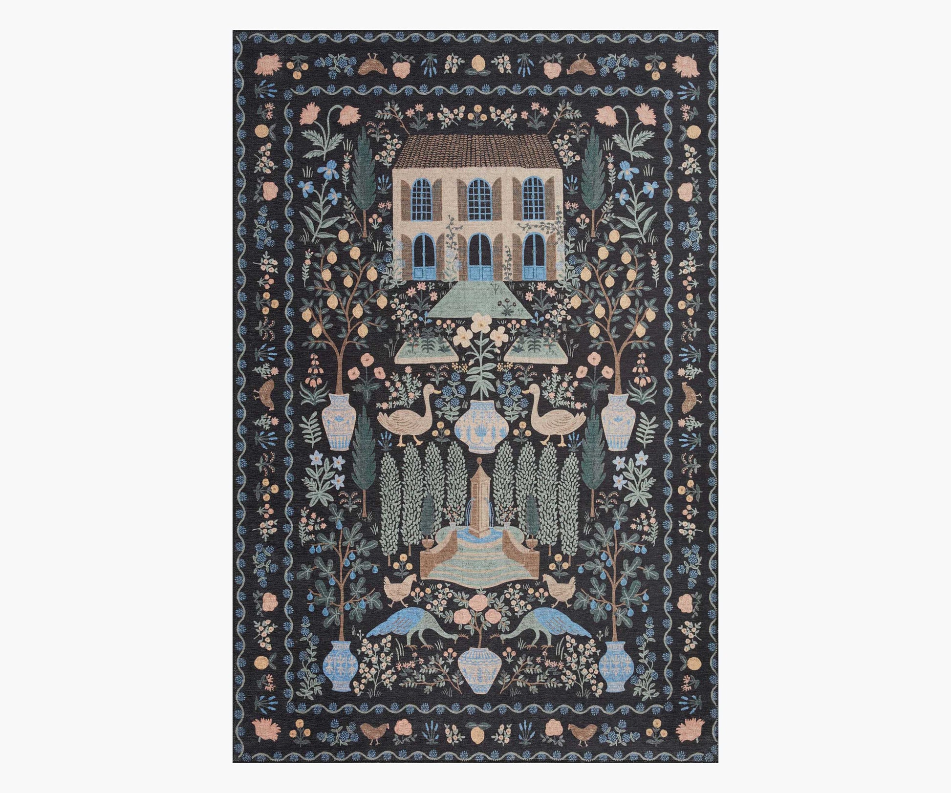 Menagerie Camont Printed Rug - Black - Premium Design Accessory