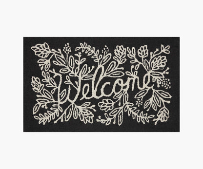 Minnie Welcome Wool-Hooked Rug - Black - Premium Design Accessory