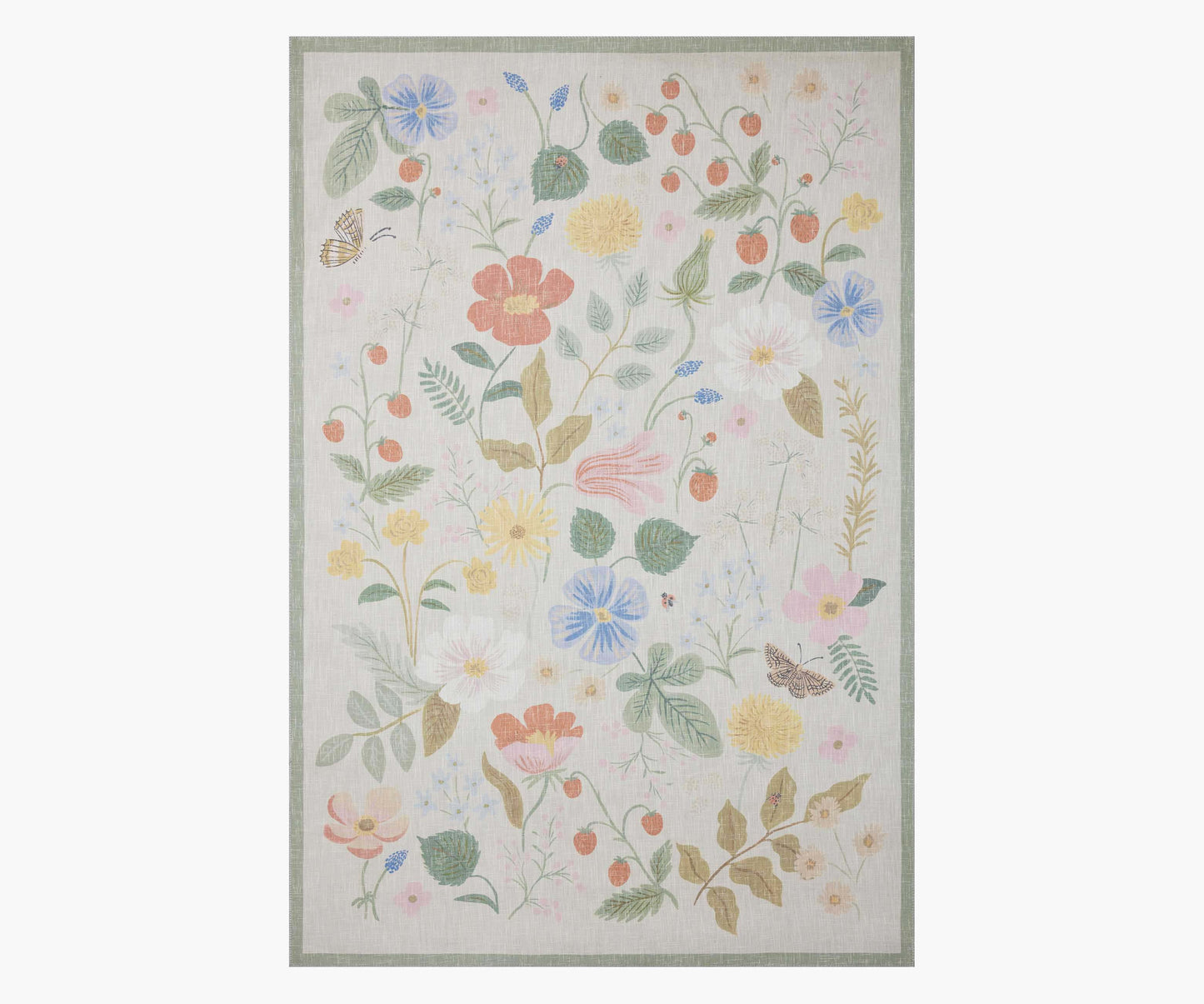 Cotswolds Strawberry Fields Power Loomed Rug - Ivory - Premium Design Accessory