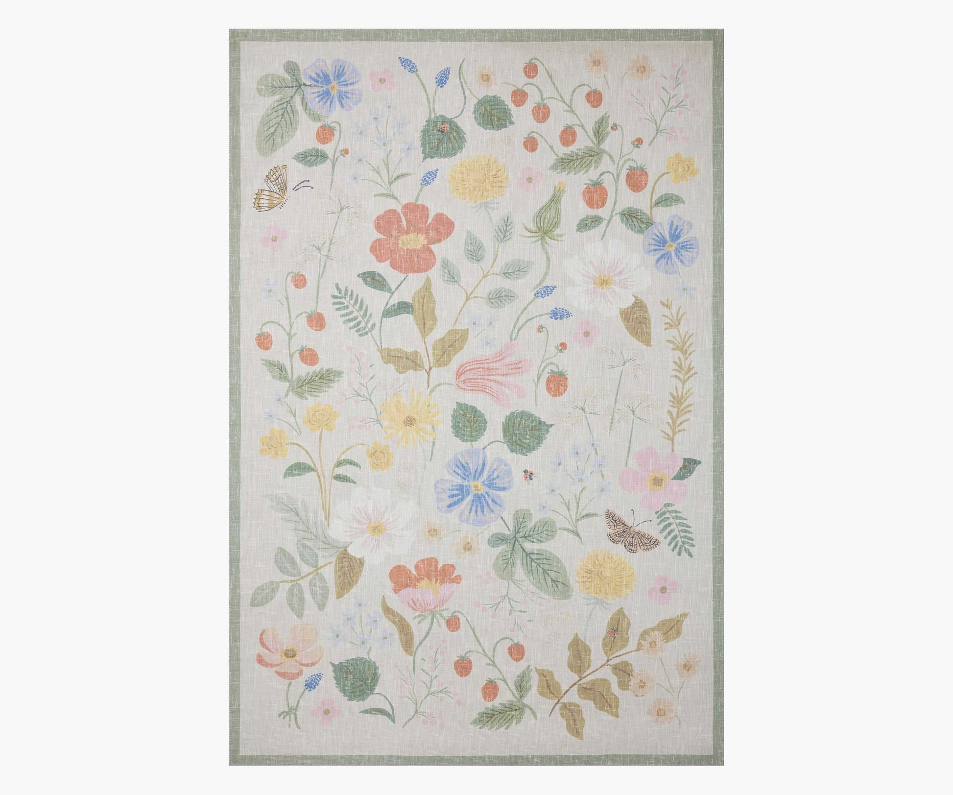 Cotswolds Strawberry Fields Power Loomed Rug - Ivory - Premium Design Accessory