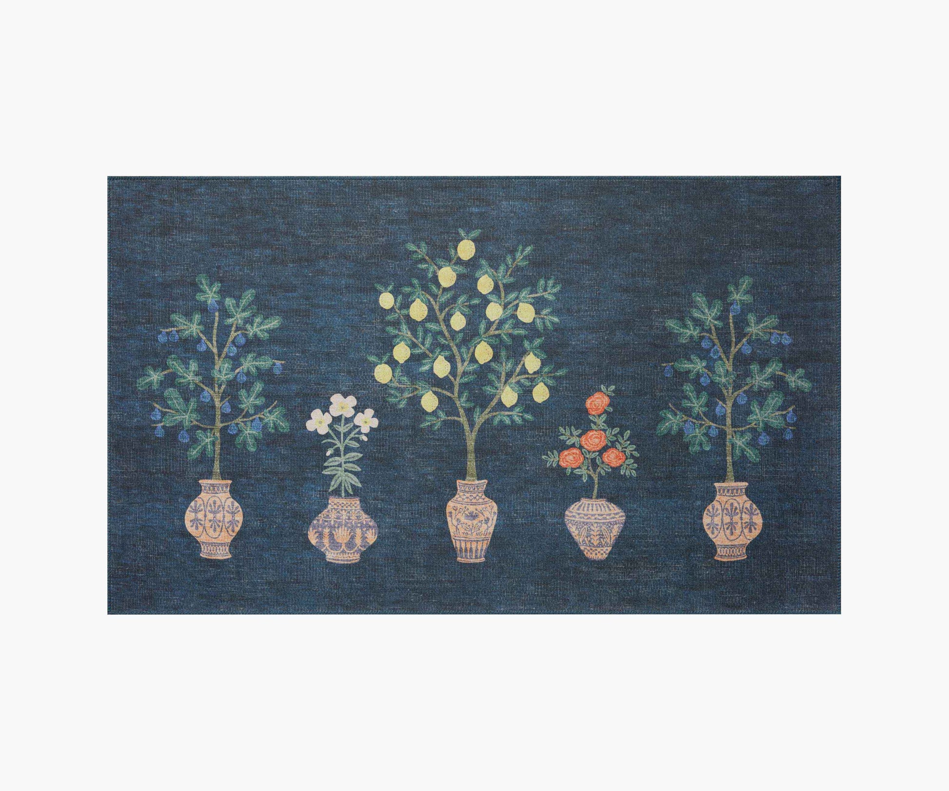 Atelier Topiary Non-Slip Rug - Indigo - Premium Design Accessory