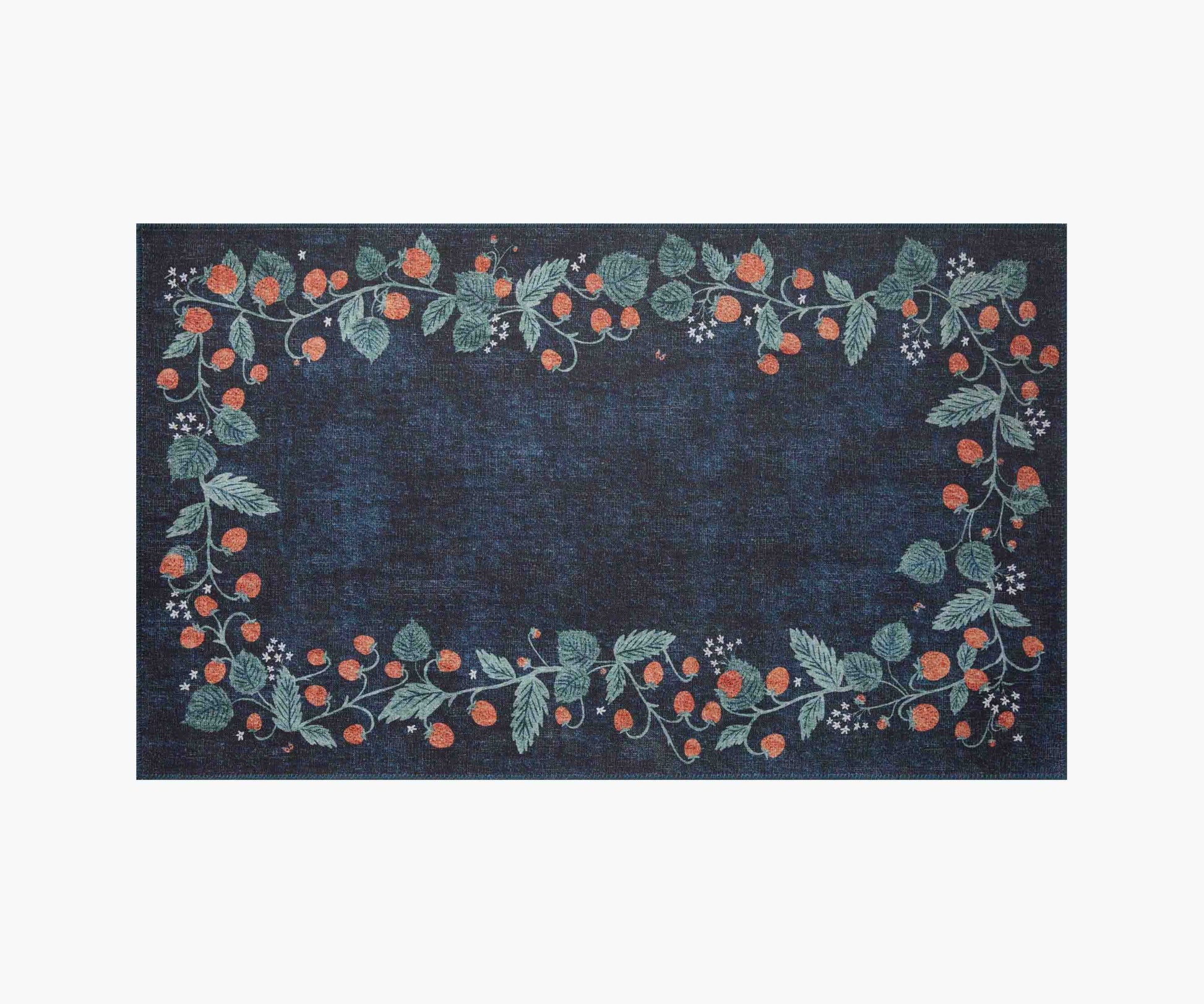 Atelier Strawberries Non-Slip Rug - Navy - Premium Design Accessory