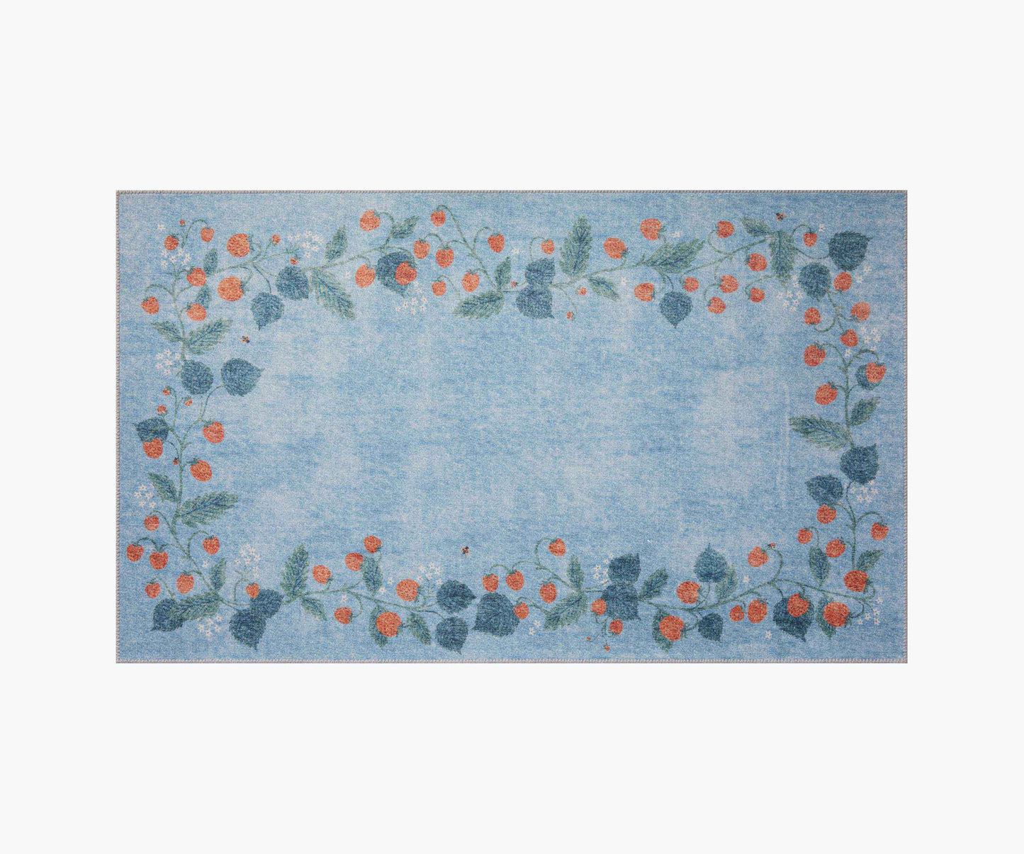 Atelier Strawberries Non-Slip Rug - Periwinkle - Premium Design Accessory
