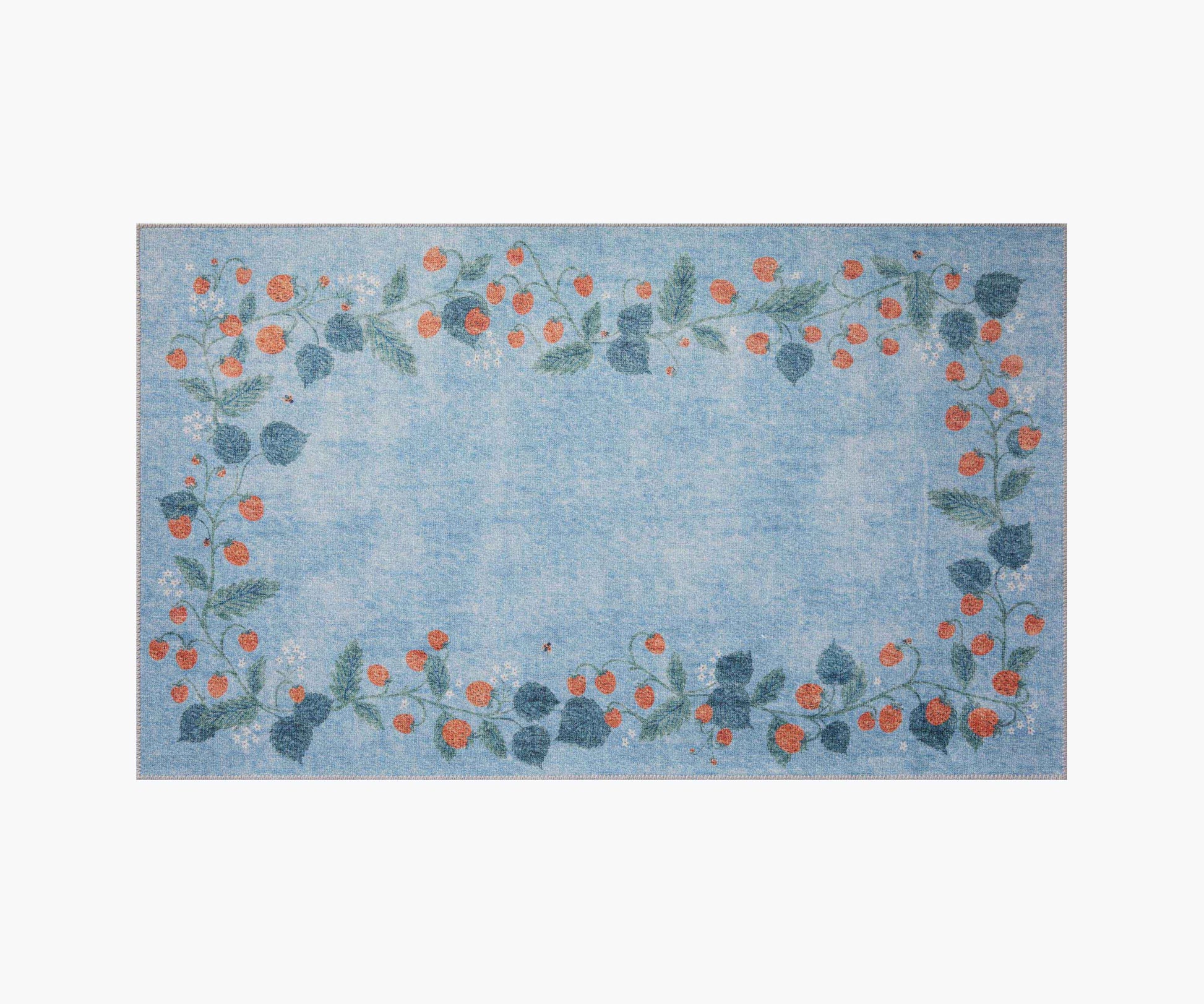 Atelier Strawberries Non-Slip Rug - Periwinkle - Premium Design Accessory