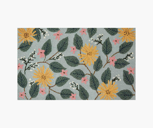 Minnie Dandelion Wool-Hooked Rug - Light Blue - Premium Design Accessory