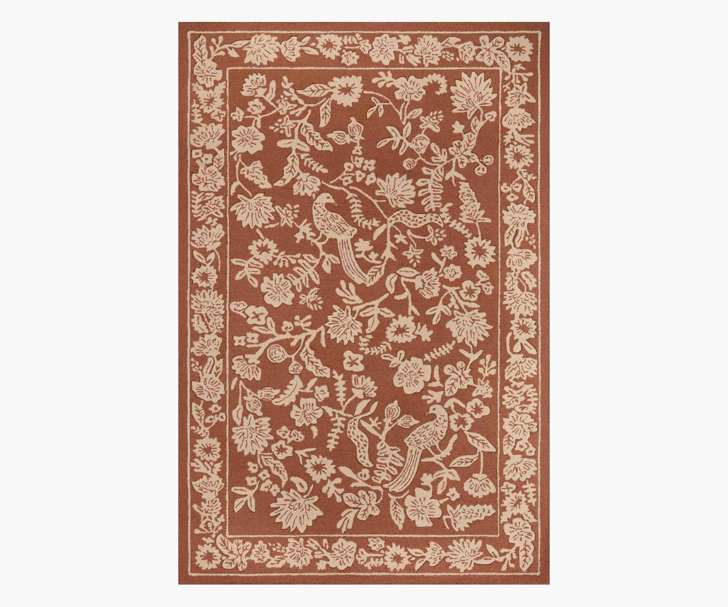 Arboretum Aviary Wool-Hooked Rug - Amber - Premium Design Accessory