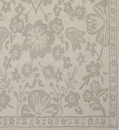 Arboretum Rose Garden Wool-Hooked Rug - Ivory