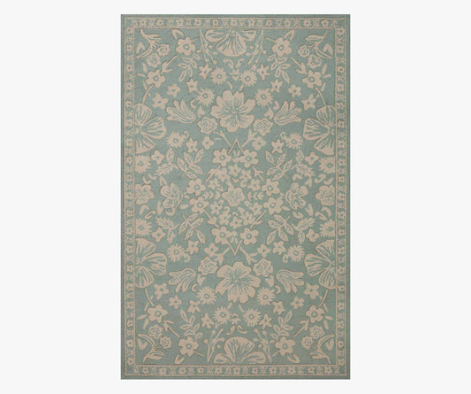 Arboretum Rose Garden Wool-Hooked Rug - Jade - Premium Design Accessory