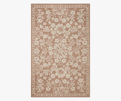 Arboretum Rose Garden Wool-Hooked Rug - Rust - Premium Design Accessory