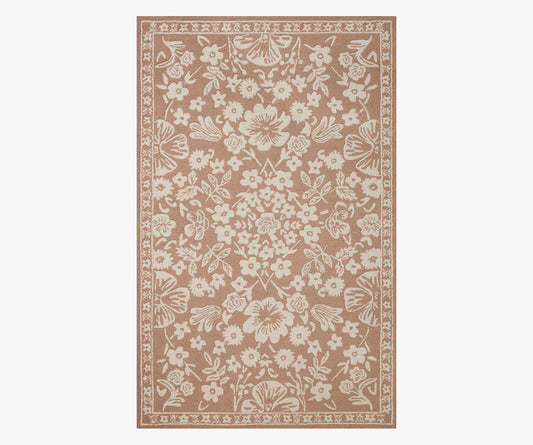 Arboretum Rose Garden Wool-Hooked Rug - Rust - Premium Design Accessory
