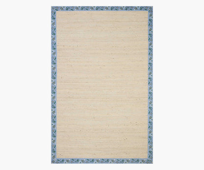 Costa Wildwood Jute Rug - Ivory & French Blue - Premium Design Accessory