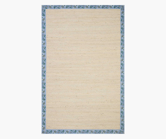 Costa Wildwood Jute Rug - Ivory & French Blue - Premium Design Accessory