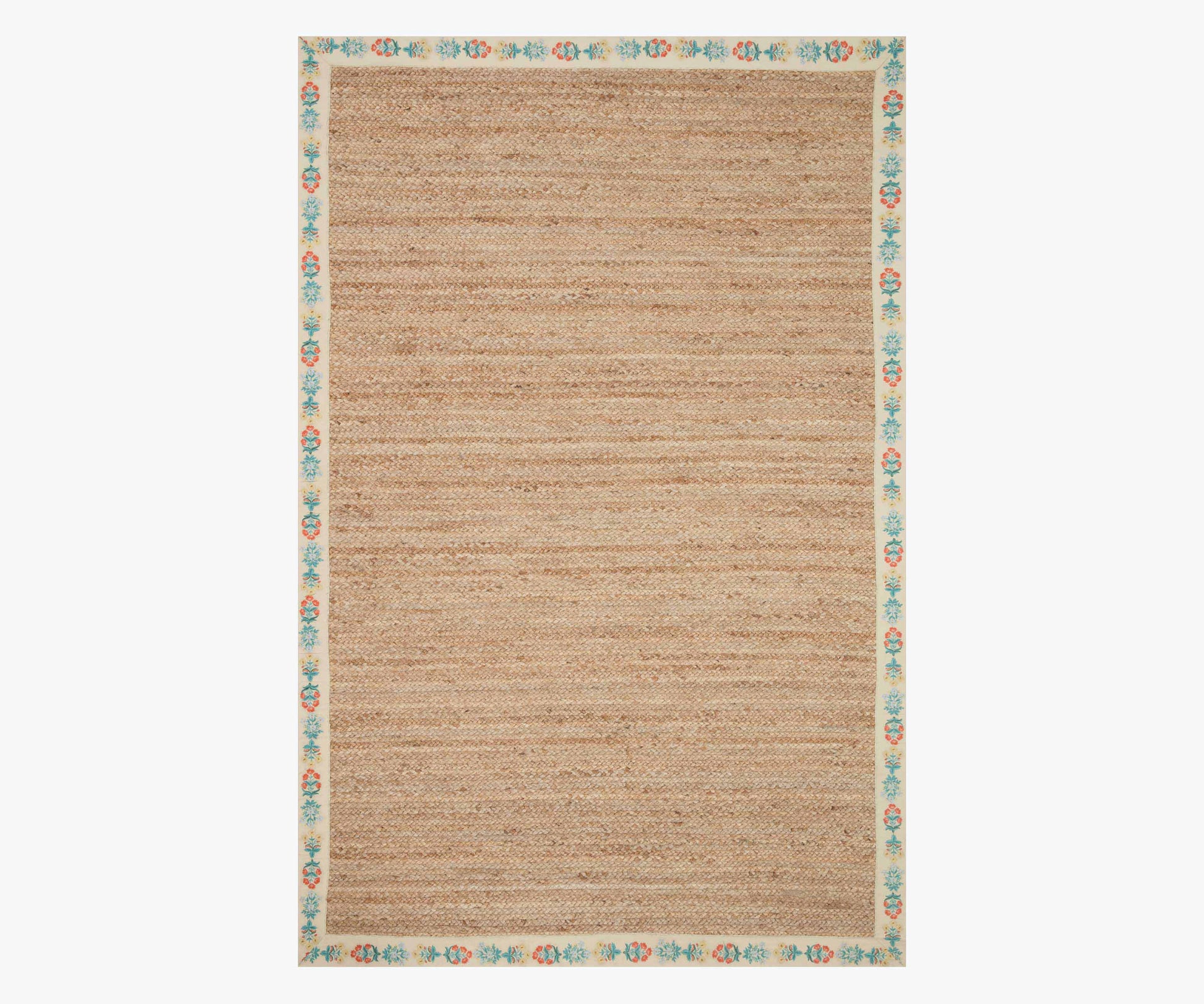 Costa Mughal Rose Jute Rug - Natural & Cream - Porcelain Coffee Mug