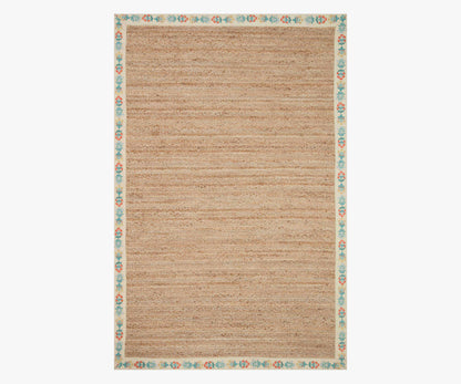 Costa Mughal Rose Jute Rug - Natural & Cream - Porcelain Coffee Mug